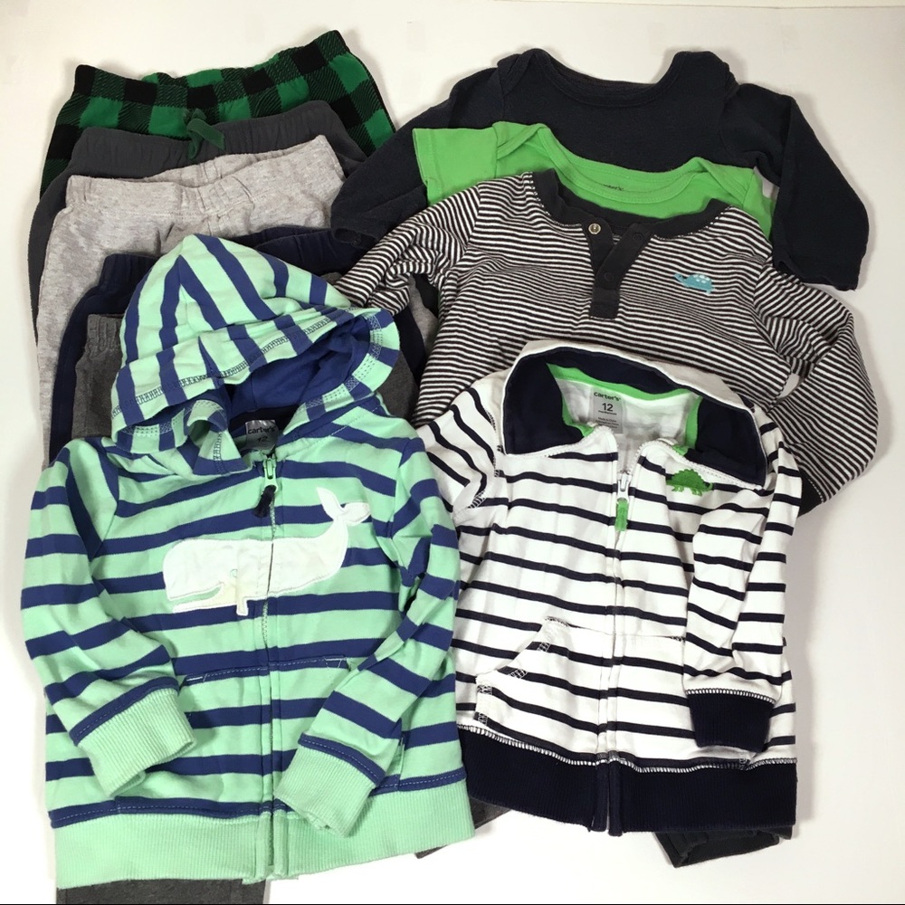 Carters 12 Month Baby Boy Clothing Lot 11 Pieces
